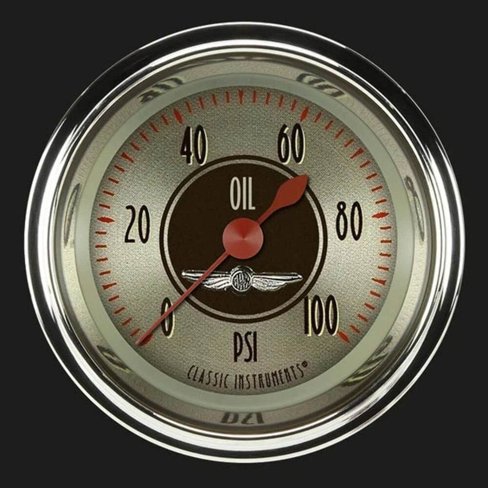 All American Nickel 2 1_8_ Oil Pressure Gauge AN181SHC